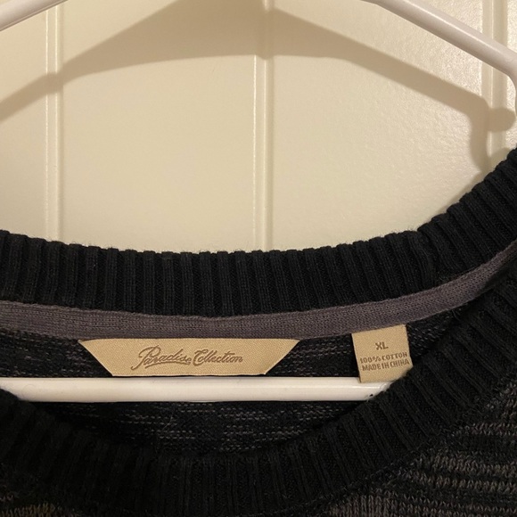 EUC | Paradise Collection men’s crewneck black gray sweater winter cold knit XL - Picture 5 of 6